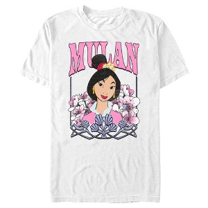 Men's Mulan Distressed Floral Portrait T-Shirt - 1 of 4