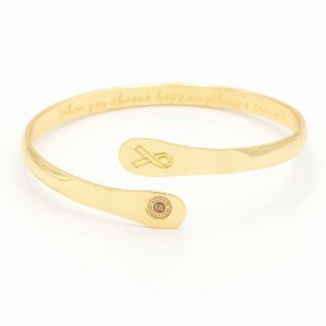 Cancer Awareness Bracelets, Engraved Bracelets When you choose hope anything’s possible in Silver of Gold 9 inches - 1 of 4