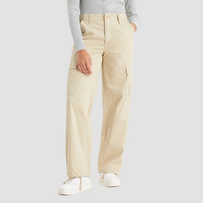 Women's Pocket Side Twill Cargo Wide Leg Trousers