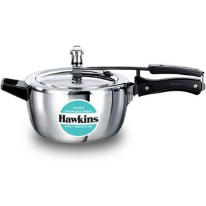 Hawkins 3.5L Triply Stainless Steel Pressure Cooker Inner Lid Cooker: Cool Touch Handle, 1-Year Warranty, Hand Wash - 1 of 4
