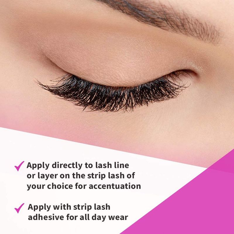 Ardell Double Up 3-in-1 Trio Lash - Short Black #66493 (3-Pack) Knotted Flare Trios Duralash Individuals, 3 of 6