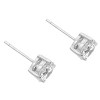 Slickblue Sterling Silver Rhodium Stud Earrings, 3.91ct Cubic Zirconia, 6.5mm, Classic Design for Women - 2 of 3