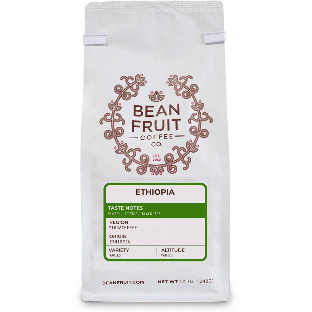 Photos - Coffee Bean Fruit Ethiopian Light Roast Whole Bean  - 12oz