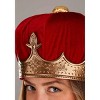 HalloweenCostumes.com  Women Women's Plush Crown for a Queen, Brown/Red - 4 of 4