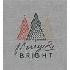 Merry & Bright Christmas Tree Line Art Women's Crew Neck Short Sleeve Crop Tee - 2 of 3