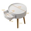 KTMBDW Nightstand, Mid Century Side Table Bedroom with Storage Drawer, Small End Bedside Table with Solid Wood Legs for Bedoom, Small Spaces - 4 of 4