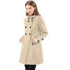 INSPIRE CHIC Women's Stand Collar Double Breasted Slant Pockets Trendy Outwear Winter Coat - 2 of 4