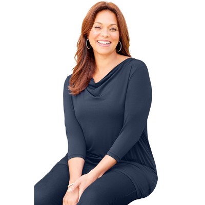 Catherines Women's Plus Size Dream Drape Top
