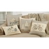 Saro Lifestyle Houndstooth Christmas Bicycle Pillow - Poly Filled, 18" Square, Grey - 3 of 3