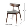 5-Piece Dining Table Set with 1 Rectangular Table and 4 Cushioned Chairs, Rubberwood Frame, Mid-Century Modern Dining Room Furniture - 3 of 4