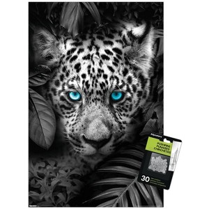 Trends International Reinders: Animals - Blue Eyed Leopard Unframed Wall Poster Prints - 1 of 4