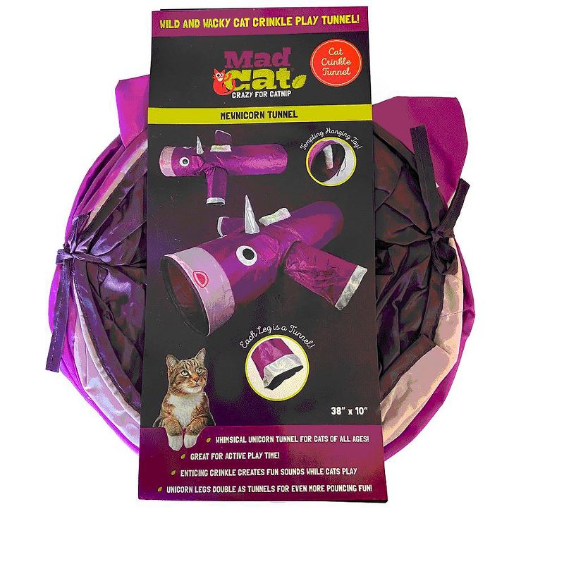 MAD CAT Mewnicorn Tunnel Cat Toy - 38", 2 of 5