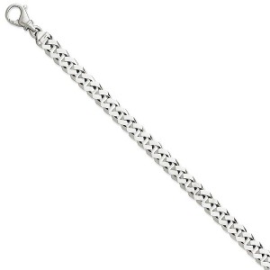 Black Bow Jewelry 14k White Gold 7.85mm Fancy Chain Link Bracelet - 1 of 4