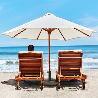 Bronze Resin and Steel Round Patio Umbrella Base Stand