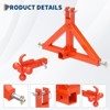 3 Point Hitch Receiver for Category 1 Tractor, 2 in Receiver, 3 Ball & Hook, Heavy Duty Trailer Hitch - 3 of 4