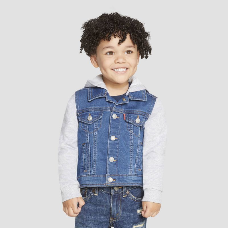 Levi's® Toddler Boys' Indigo Trucker Jacket - Medium Wash, 1 of 6
