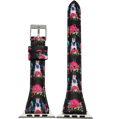 Olivia Pratt Printed Skinny Leather Apple Watch Band