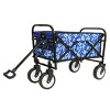 YONWAY Foldable Utility Wagon Grocery Beach Cart with Strapping System and Creative Print Pattern, Camping Shopping,Supports 225 lbs - 2 of 4