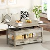 Snynuxx Lift Top Coffee Table with Drawers and Hidden Compartment for Living Room - 2 of 4