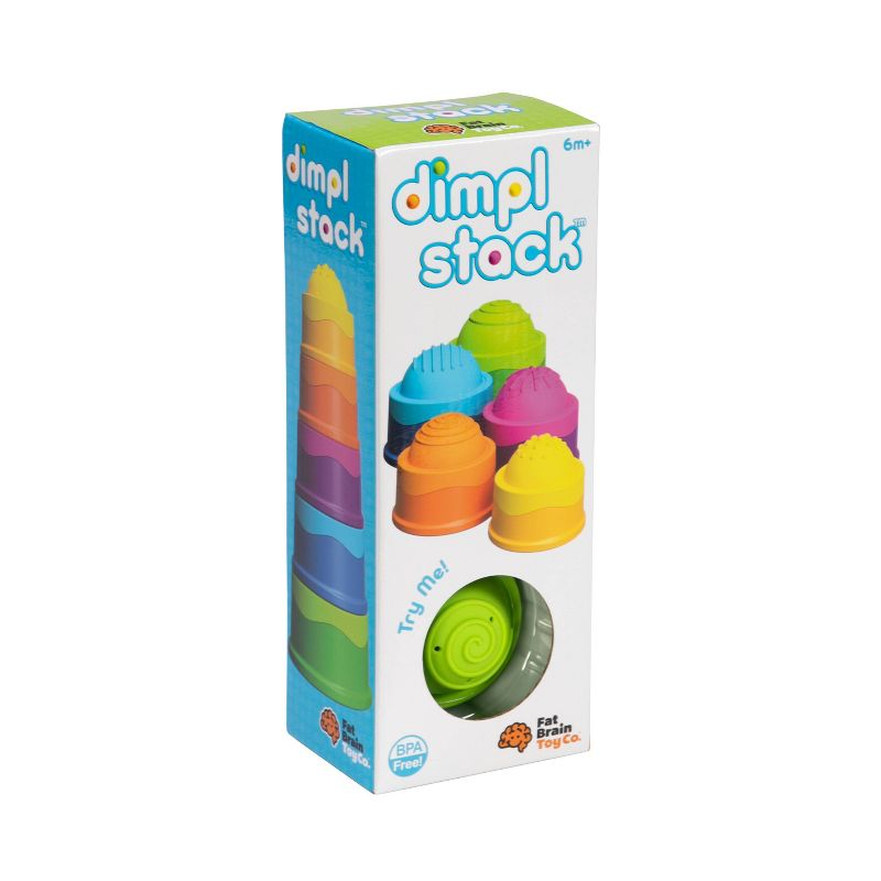 Fat Brain Toys Dimpl Stack Toy - 5 Stacking Cups, 4 of 7