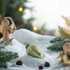 FURNIinspire Decorative Holiday Scene Props Glass Pine Cones Hanging Ornaments for Christmas Tree Holiday Party, Green, 2.3"*2.3"*3.5" - 3 of 4