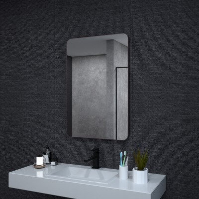 Damerin Anti-Rust 24x36 In. Aluminum Framed Rounded Rectangle Bathroom Wall Mirror