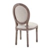 Emanate Vintage French Upholstered Fabric Dining Side Chair Beige - Modway: Polyester, Wood Frame, 330lb Capacity - 3 of 4