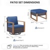 Gymojoy 4 Pieces Outdoor Patio Swivel Chair Ottoman High Back Chair Set - 2 of 4