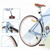 VisioGear Bicycles, Hybrid Bicycle with Single Speed, Bicycles for Men Women Adults, Commuter Bike with Adjustable Seat, Blue, 64.97"*24.41"*38.52" - 4 of 4