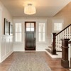PAKOKULA 4-Light Modern Silver Drum Semi-Flush Mount Ceiling Light With Frosted Glass Shade - 3 of 4