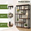 Kumasinova 6-Tier Bookshelf,Freestanding 69 Inch Bookcase with Staggered Shelves for Living Room,Bedroom,Office,Kitchen,Bathroom - 4 of 4