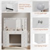 Vanity Desk with 12 Lights,Dressing Table Set with 11 Drawers,Power Strip,Vanity Mirror 3 Lighting Color Adjustable for Women Girls Bedroom - 4 of 4