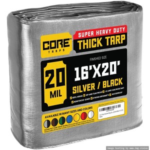Core Tarps Heavy Duty 20 Mil Tarp Cover, UV Resistant, Rip Proof for Roof, Camping, Patio, Pool, Boat - 1 of 4
