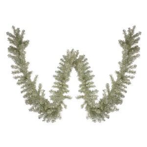 Northlight Metallic Artificial Christmas Tinsel Garland - 9' x 12" - Champagne Gold - Unlit - 1 of 3