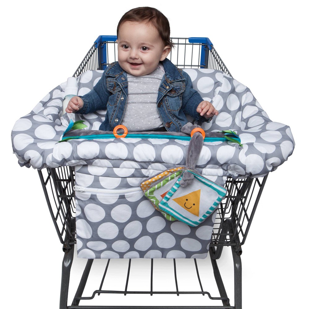 Photos - Other for Child's Room Boppy Preferred Shopping Cart Cover - Gray Dots