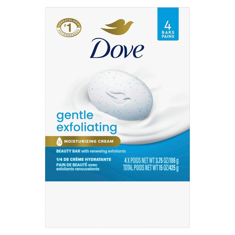 Dove Beauty Gentle Exfoliating Beauty Bar Soap, 4 of 13