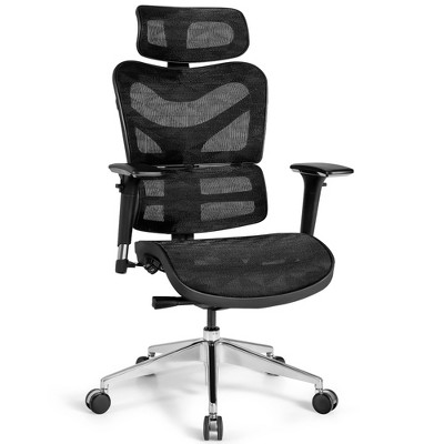 Costway Mid-back Mesh Chair Height Adjustable Executive Chair W/ Lumbar  Support : Target