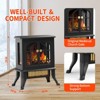 SKONYON Electric Infrared Quartz Fireplace Stove with 3D Flame Effect - 3 of 4