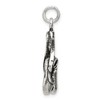 Black Bow Jewelry Sterling Silver Antiqued Ballet Shoes Pendant - 2 of 4