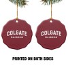 Colgate University Raiders Logo Porcelain Scalloped Holiday Christmas Tree Ornament - 2 of 4