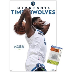 Trends International NBA Minnesota Timberwolves - Anthony Edwards Feature Series 24 Unframed Wall Poster Prints - 1 of 4