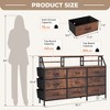 QingMoon 55''W Dresser, Multi-Functional Storage Furniture with 9 Fabric Drawers, 2 Open Shelves and Side Pocket for Bedroom, Living Room, Hallway - 4 of 4
