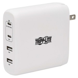 Tripp Lite 4-Port 100-Watt PD Compact USB Wall Charger, GaN Technology, White - 1 of 4