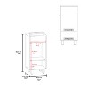 Gulches Classic White Bathroom Vanity with Integrated Sink and Faucet, One-Door Cabinet - 3 of 4