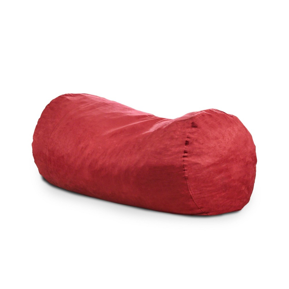 Photos - Bean Bag 8' Larson Faux Suede Lounger Beanbag Red - Christopher Knight Home