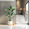 Whizmax Artificial Bird of Paradise Plant 7FT Fake Palm Tree, for Decor Plants for Home Office with 17 Trunks Faux Leaves and 3 Faux Flowers 2 Pack - 2 of 4