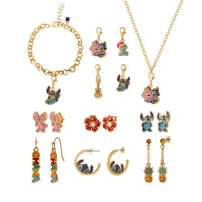 Disney Lilo & Stitch Charm Jewelry Set with Earrings and Chain Advent Set