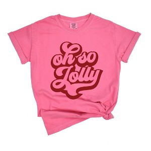 Simply Sage Market Women's Oh So Jolly Short Sleeve Garment Dyed Tee - 1 of 4