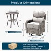 Outdoor Swivel Rocker Chair with 6 Inch Thick Cushion 2 in 1 Porch Glider Swivel Chair - Wicker Patio Furniture Patio Swivel Glider Seating - 3 of 4