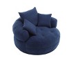 Bean Bag Chair Modern Chenille Upholstery with Removable Cushions for Living Room 50.39in-3irtyhousy - 3 of 4